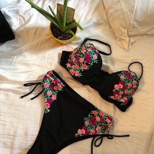 Betsey Johnson high leg floral bikini